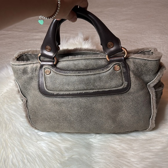 Celine Shearling Boogie Bag Taupe - Picture 3 of 17